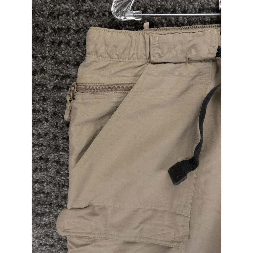 The North Face Convertible Cargo Pants Mens 2XL Beige Belted Flex Waist Gorpcore